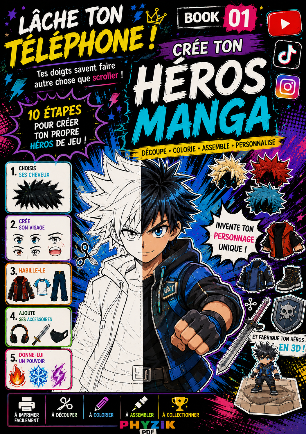 LACHE TON TEL N1: CREE TON HEROS MANGA